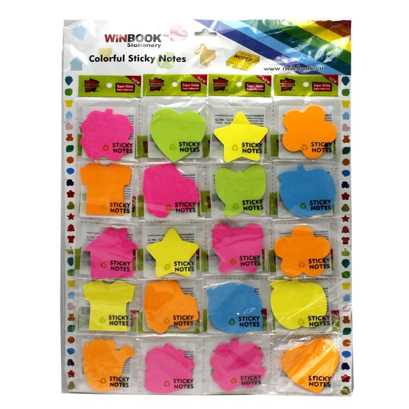 Sticky note paper, Winbook, colorful, 7.6x7.6 cm, 100 piece