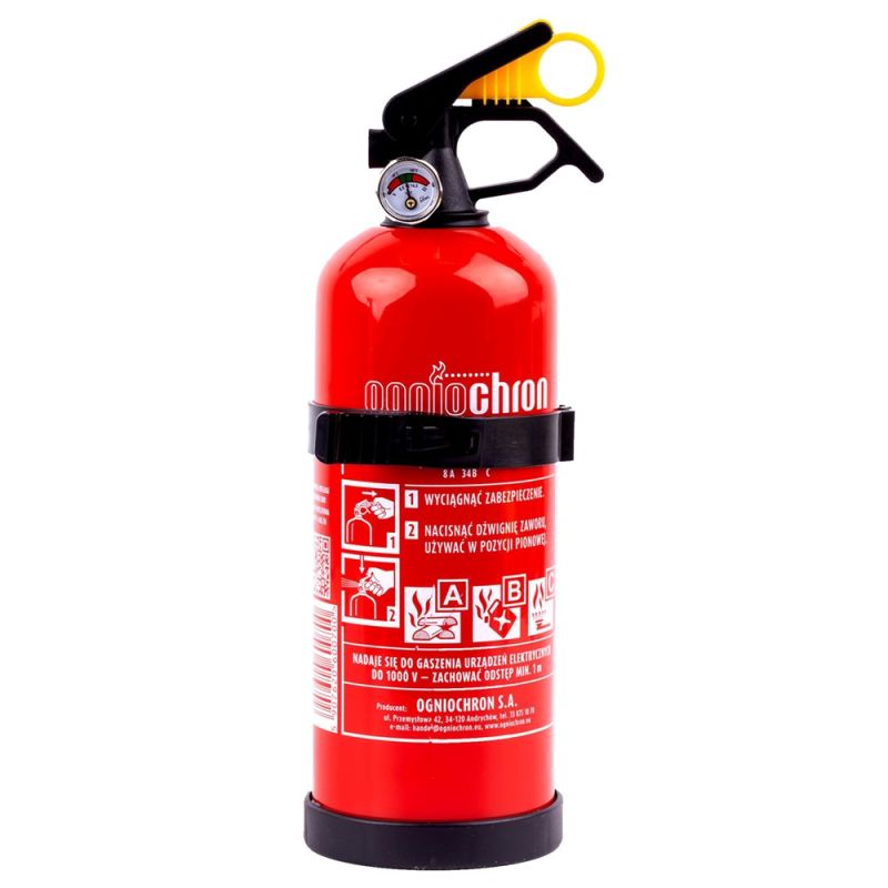 Fire extinguisher for car, ABC Powder, 1 kg Megatek