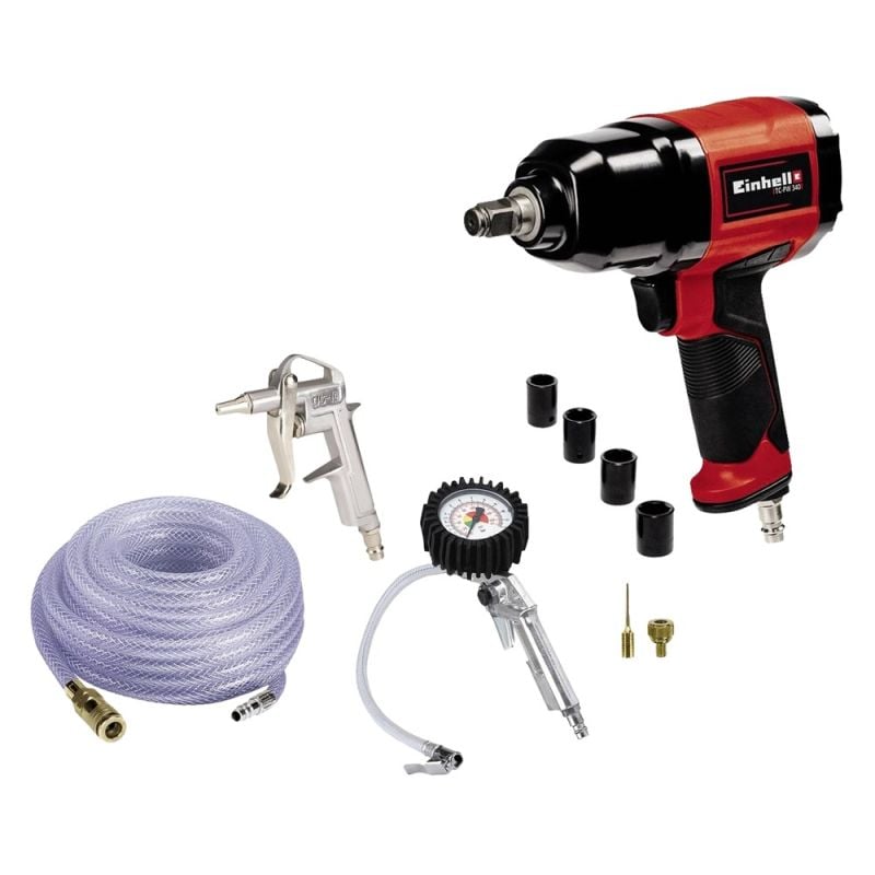 Set of pneumatic guns, air guns, tire inflation guns, and ac