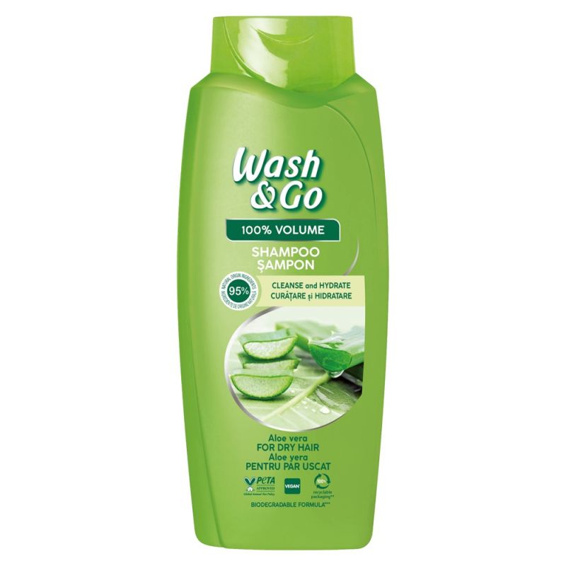 Hair shampoo for volume, with moisturizing effect, Wash & Go