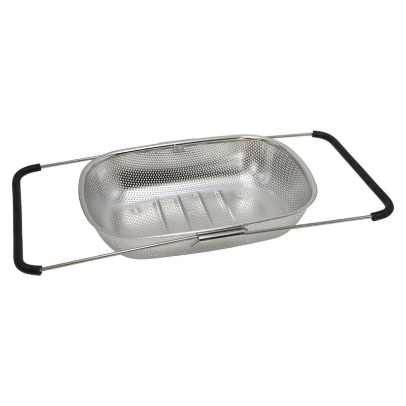 Colander with extension, stainless, silver, 24x34 cm | Megat
