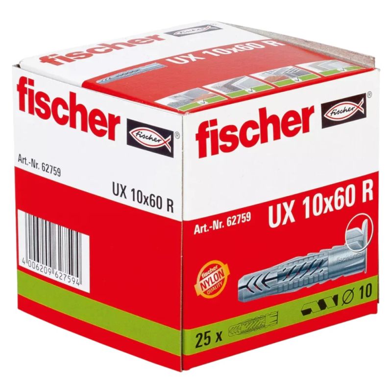 fischer universal dowel UX 10 x 60 R with edge Megatek