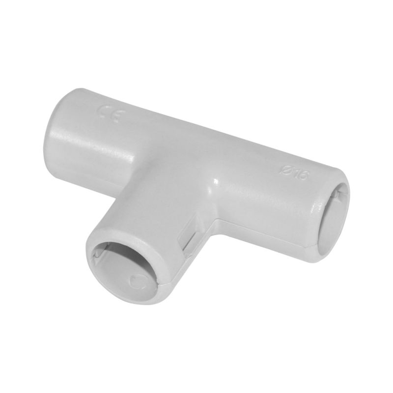 T coupling Ø16mm, PVC Megatek