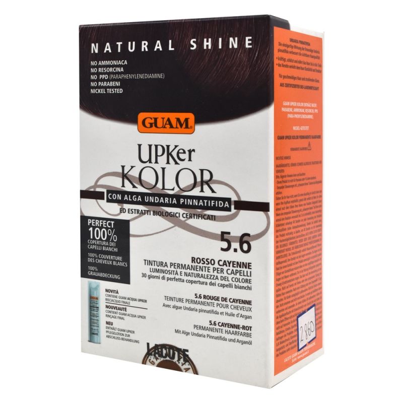 Hair dye, 5.6 Cayenne Red, Guam UPKer Color Megatek