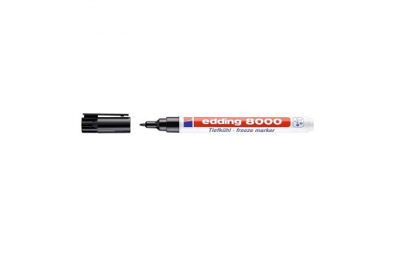 Edding 8000 Black Freeze Marker Pen for Labelling Food Bags for the Freezer 