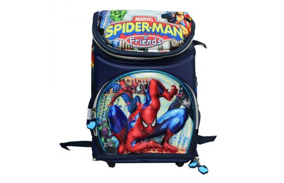 School Bag Spiderman Megatek, Superhero Shower Curtain Fabric By The Metre